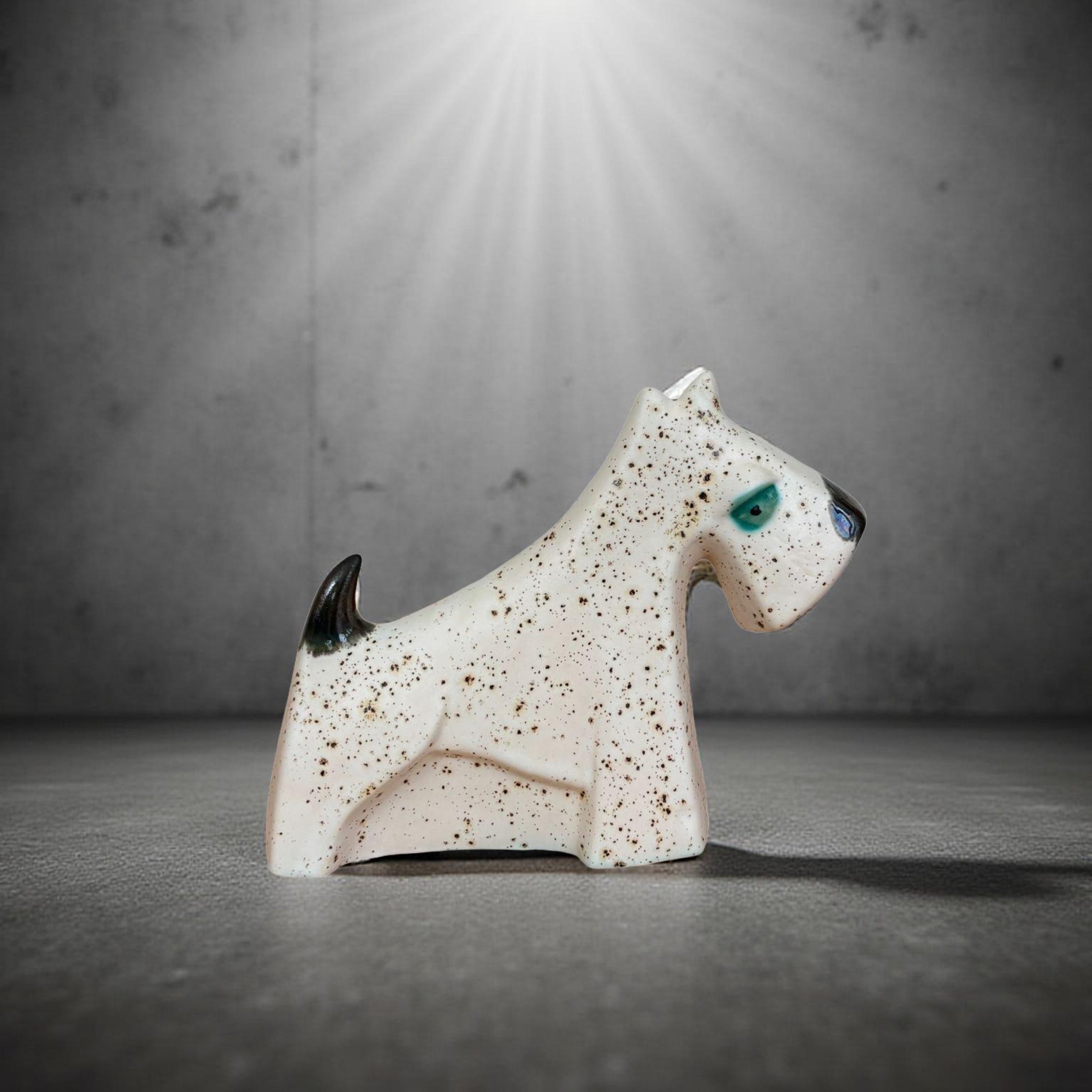 Scotty Dog Figurine, Ceramic Collectible (Hand-Made)
